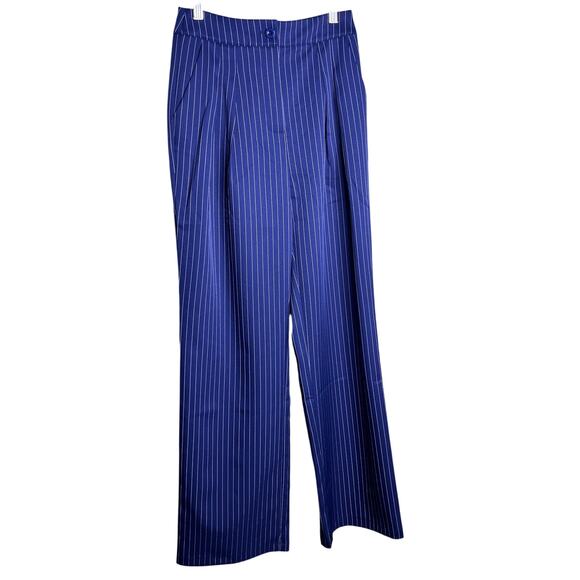 Commense Navy Pinstripe Trouser Dress Pants - Picture 2 of 7
